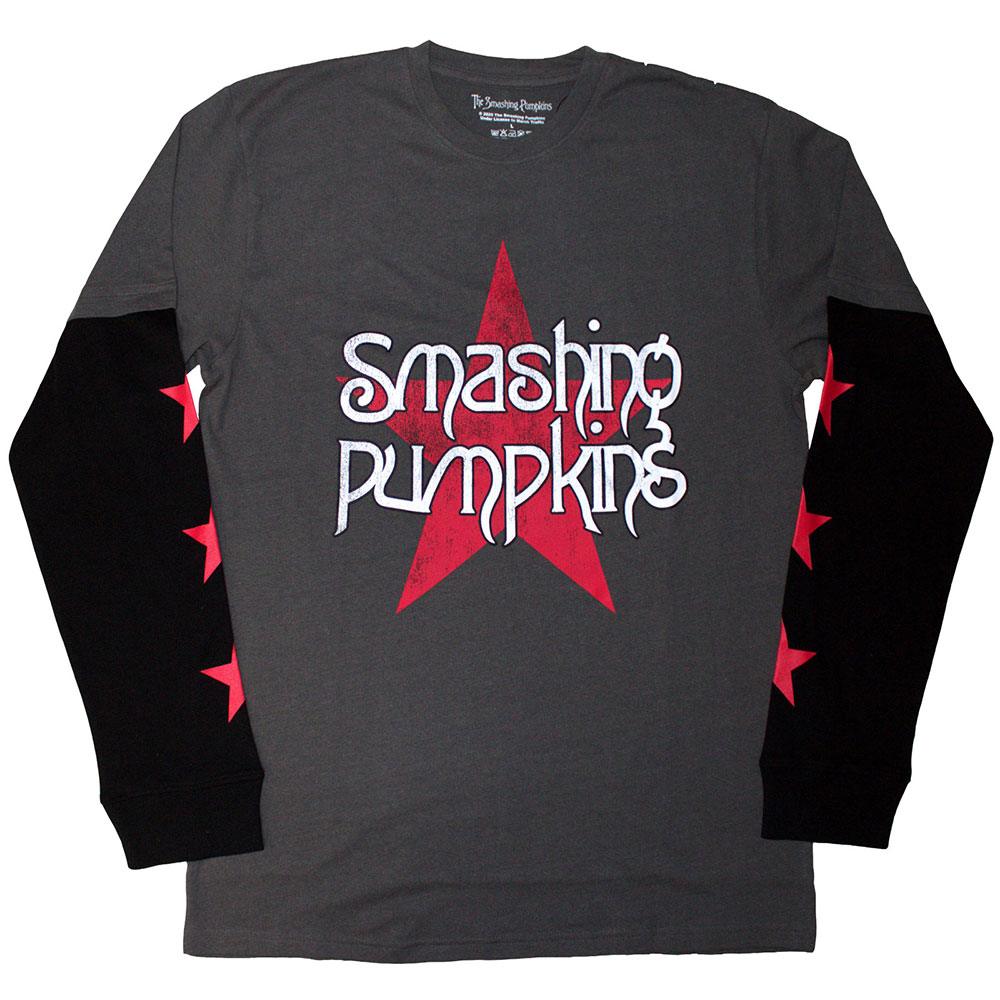 Smashing Pumpkins - Star Logo Longsleeve shirt - Grijs/Zwart